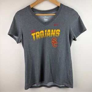 Nike USC Trojans Shirt V Neck Gray Women’s Small